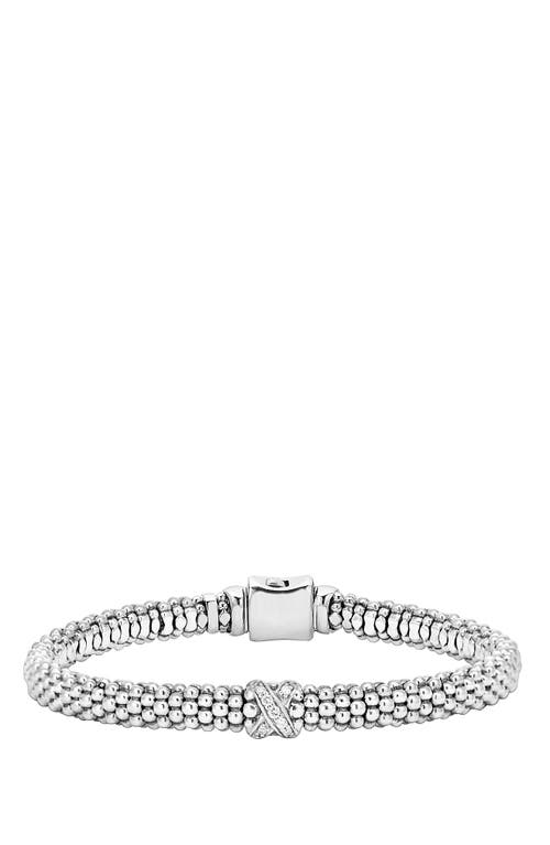 LAGOS Signature Caviar Diamond Rope Bracelet in Sterling Silver at Nordstrom