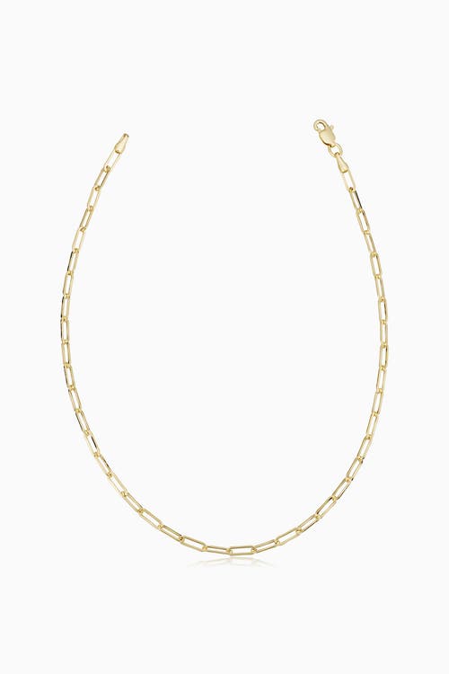 Oradina 14k Yellow Gold Venice Link Petite Anklet In Yellow Gold