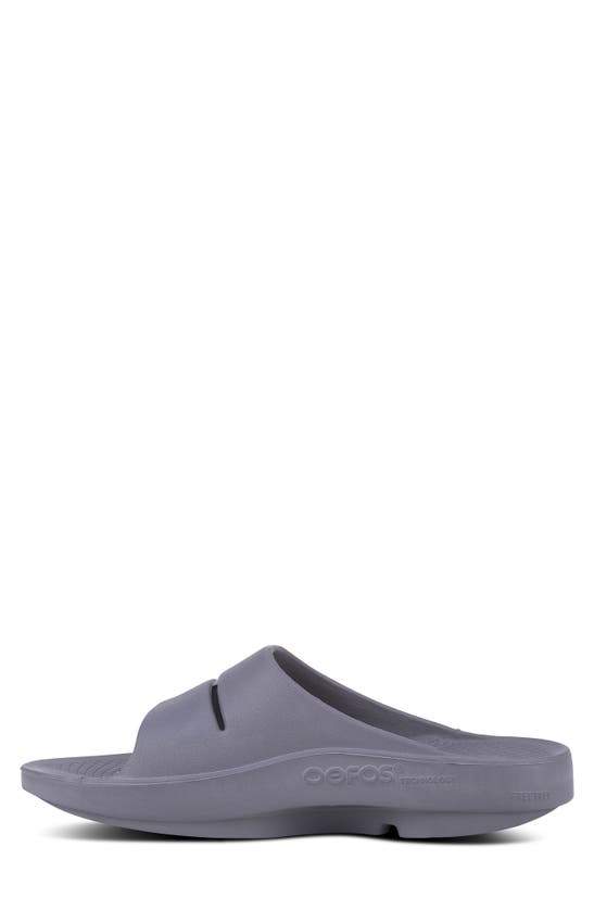 Oofos Ooahh Slide Sandal In Slate