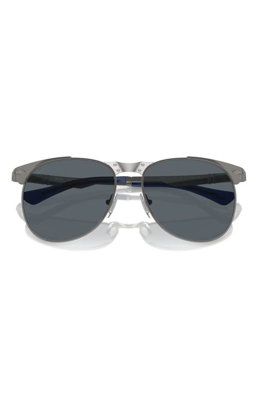 Persol 55mm Pilot Sunglasses In Metallic