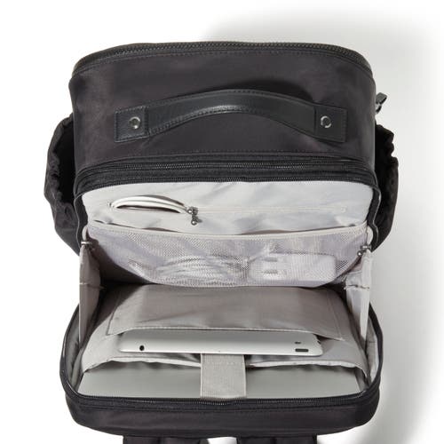 Baggallini Tribeca Expandable Laptop Backpack In Black Twill