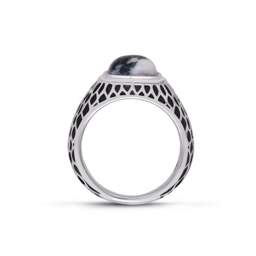 Luvmyjewelry Tree Agate Sterling Silver Men Signet Ring In Silver