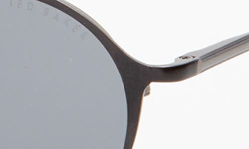 Ted Baker London 49mm Full Rim Polarized Round Sunglasses In Black
