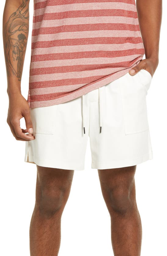 Treasure & Bond Stretch Organic Cotton Shorts In Ivory