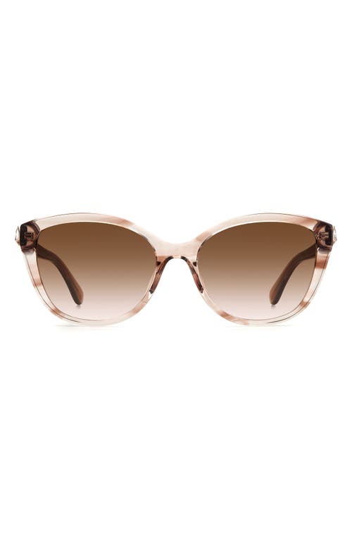 Kate Spade New York hensley 55mm cat eye sunglasses in Beige /Brown Pink at Nordstrom