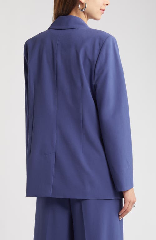 Open Edit Relaxed Fit Blazer In Blue Cobalt