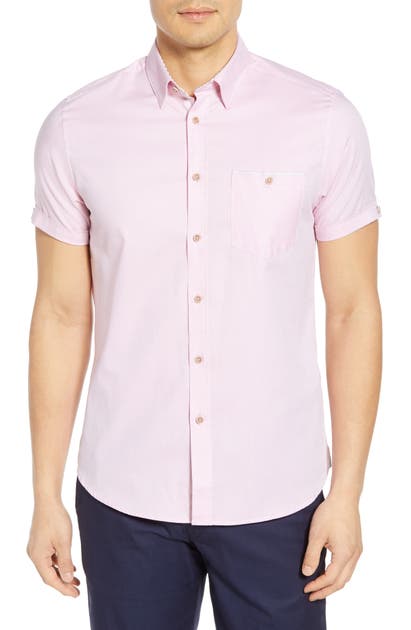 Click to view more detailed imagery on our partner's website Ted Baker Wallabi Slim Fit Oxford Shirt In Pink
