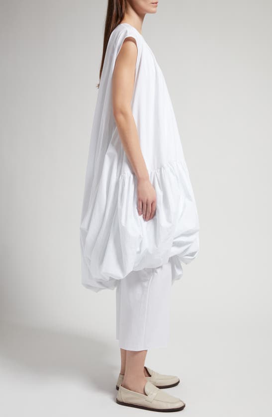 Shop The Row Tadao Bubble Hem Cotton Dress In Off White