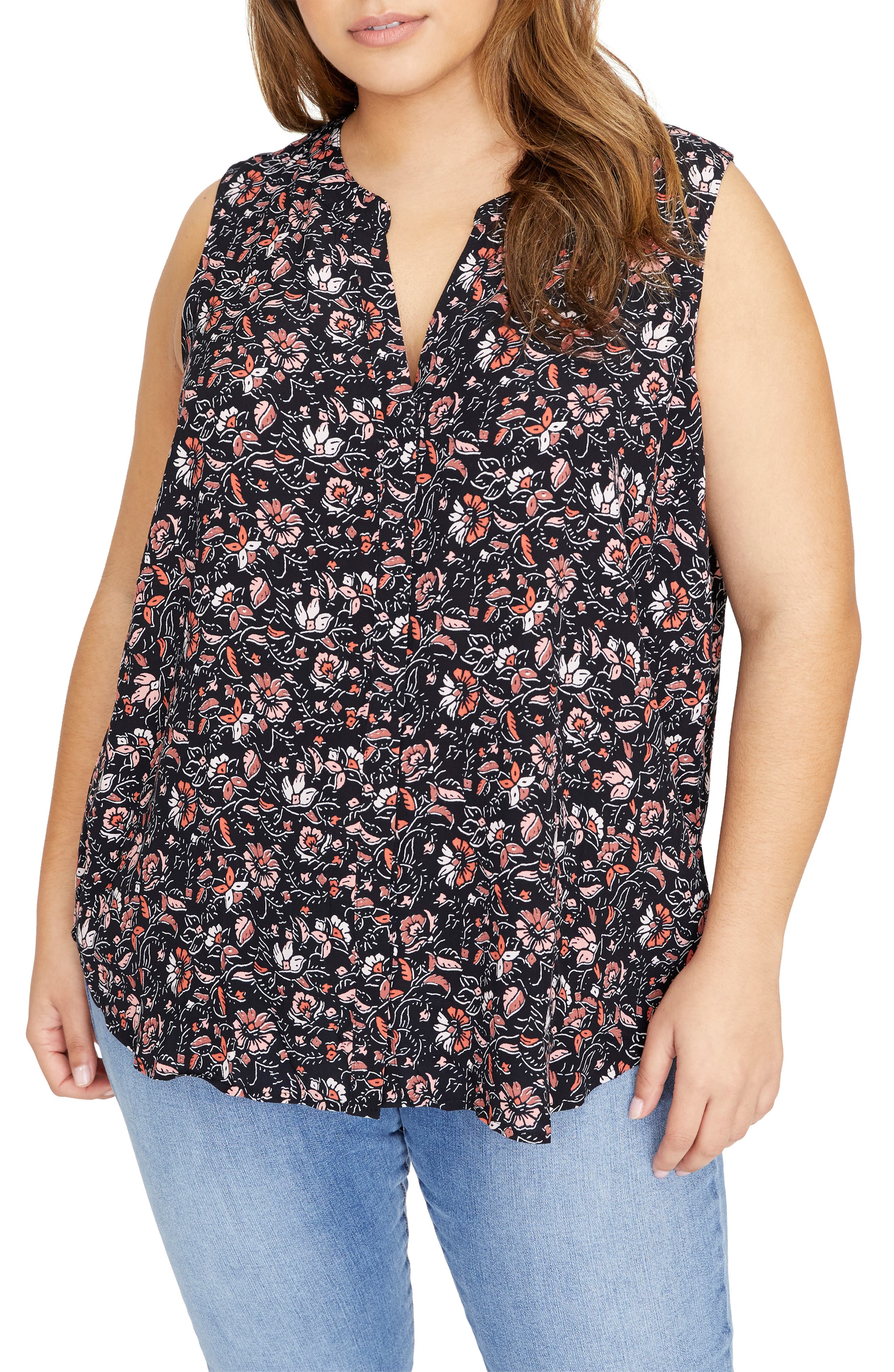 Sanctuary Printed Sleeveless Top (Plus Size) Nordstrom
