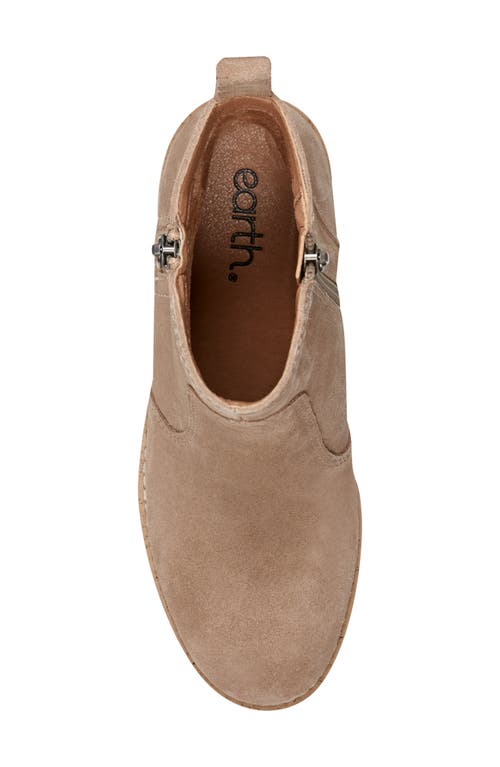 Shop Earth ® Cinto Platform Wedge Bootie In Beige Suede