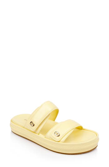 Dee Ocleppo Finland Ii Double-strap Slides In Soft Yellow