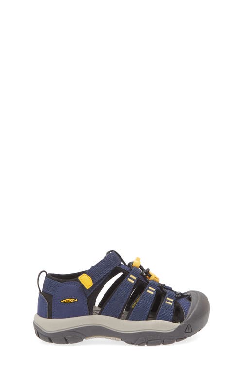 Keen Kids' Newport H2 Sandal In Naval Academy/ Yellow