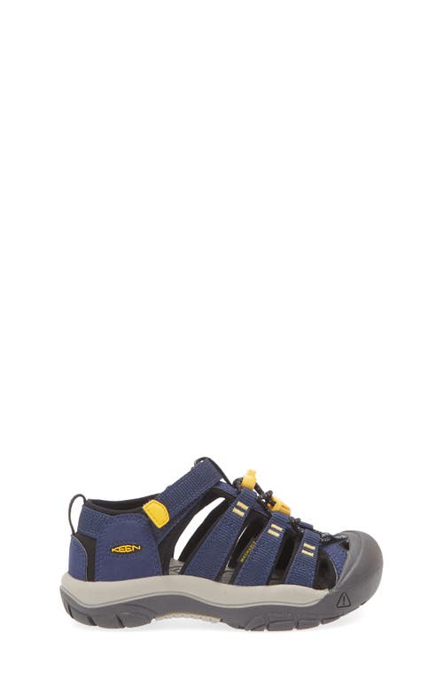 Shop Keen Kids' Newport H2 Sandal In Naval Academy/ Yellow