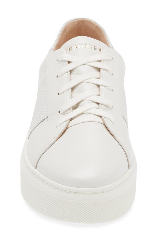 Frankie4 Riley Platform Sneaker In White Tumbled