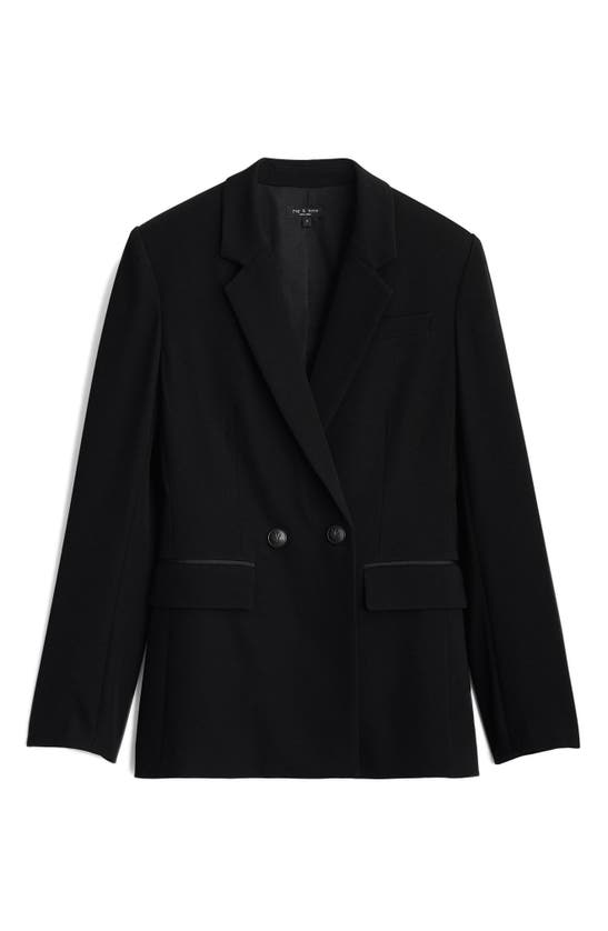 Rag & Bone Tessa Japanese Crepe Blazer In Black