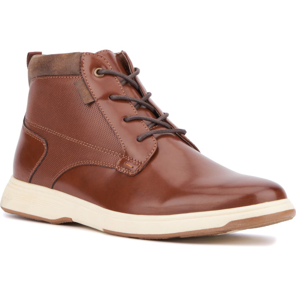 New York And Company Darren High Top Sneaker In Cognac