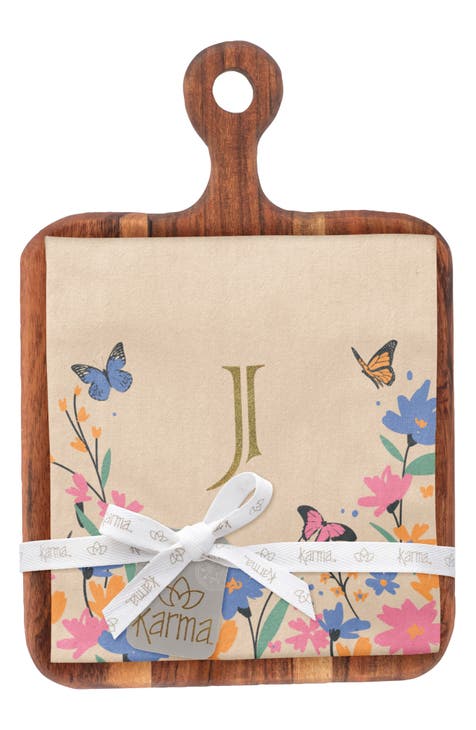 Tea Towel & Cutting Board Gift Set