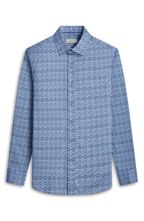 Bugatchi James Diamond Ooohcotton Long-sleeve Button-down Shirt In Cobalt