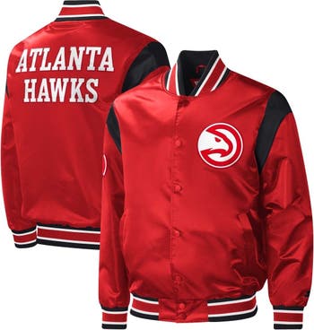Pro Standard Hawks Red Logo Satin Jacket - Hawks Shop