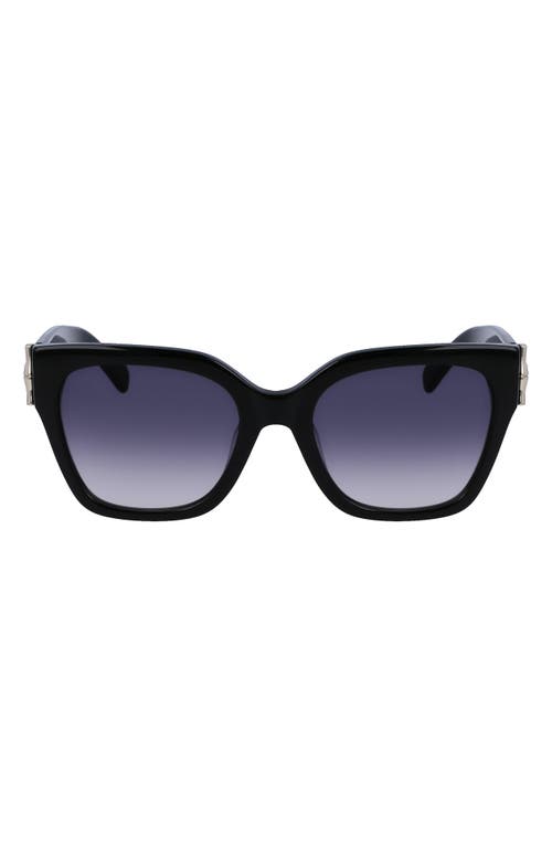 Longchamp 55mm Rectangular Sunglasses in Black at Nordstrom