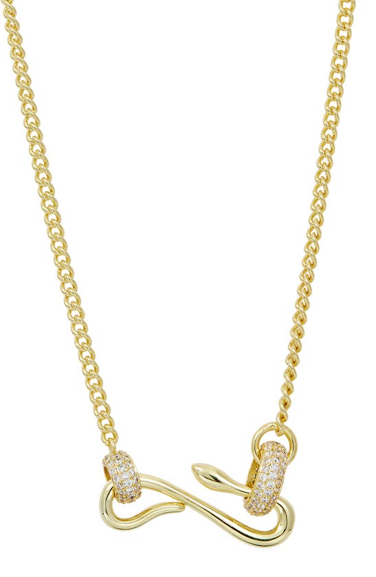 Shop Savvy Cie Jewels Infinity Link Cz Pendant Necklace In Yellow