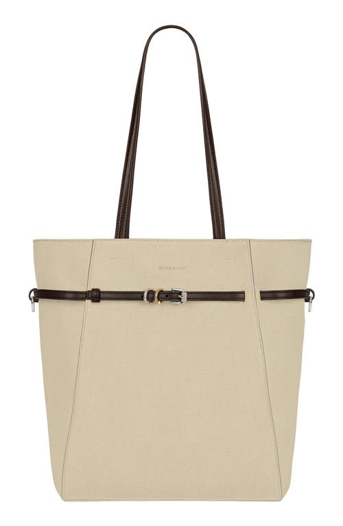 Small Voyou Canvas Tote in Army Beige
