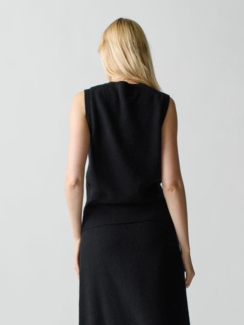 Shop Lingua Franca Brushed Wool Vest In Black