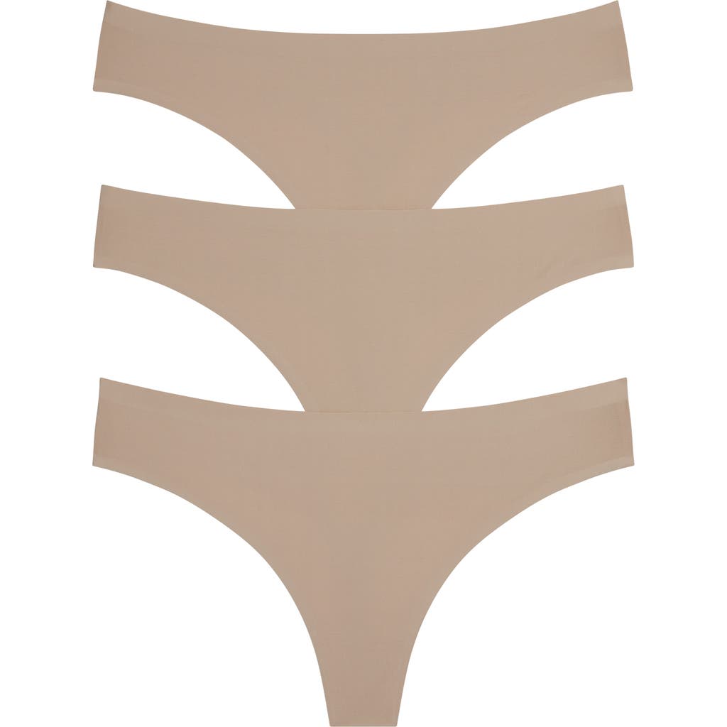 Honeydew Intimates Skinz 3-pack Thong In Nude/nude/nude