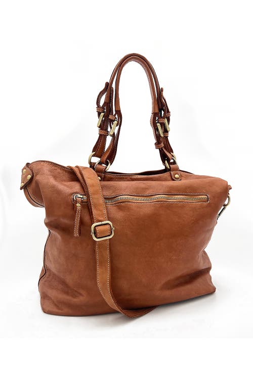 Bolsa Nova Nora Patchwork Tote In Cognac