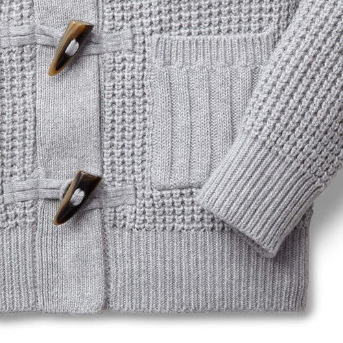 Shop Hope & Henry Boys' Waffle Stitch Hooded Sweater, Kids In Grey Waffle Hooded