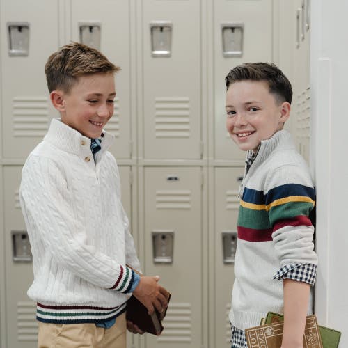 HOPE & HENRY HOPE & HENRY BOYS' ORGANIC HALF ZIP SWEATER, KIDS