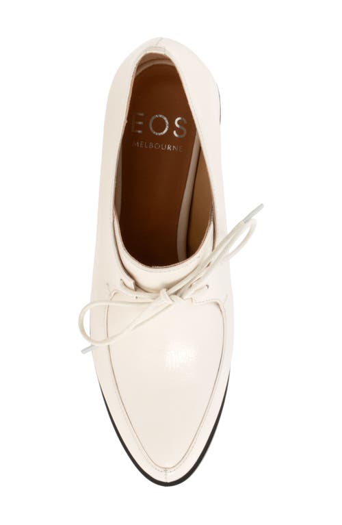 Eos Footwear Casi Derby In Bone Patent