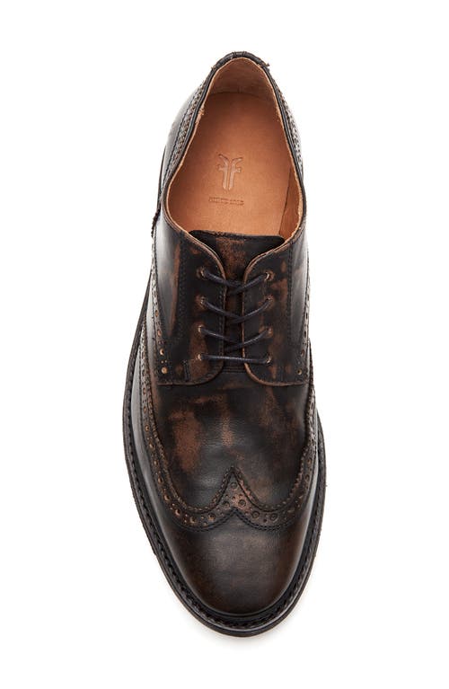 Frye Men's Paul Leather Wing-tip Derby Shoes In Black Leather