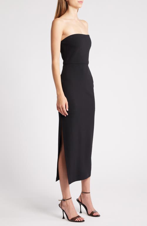 Shop Chelsea28 Strapless Ponte Column Dress In Black