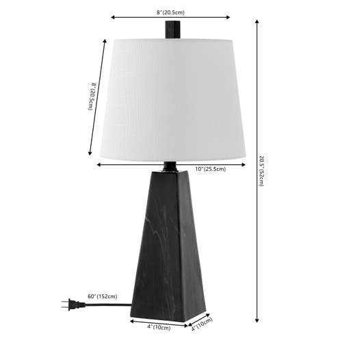 Jonathan Y Owen Table Lamp In Black Marble Finish- Set Of 2