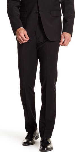 Calvin Klein Solid Black Wool Suit Separate Pants - 30-34