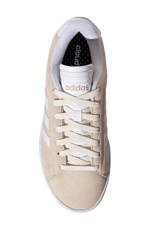 Adidas Originals Women's Grand Court Alpha Cloudfoam Lifestyle Comfort Casual Sneakers From Finish Line In White/white/beige