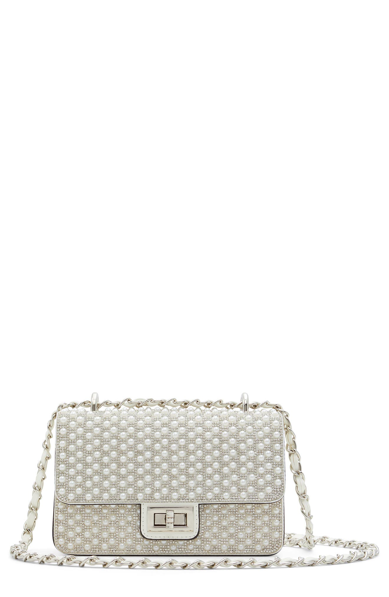 ALDO Piccaro Silver Metallic Crossbody Bag