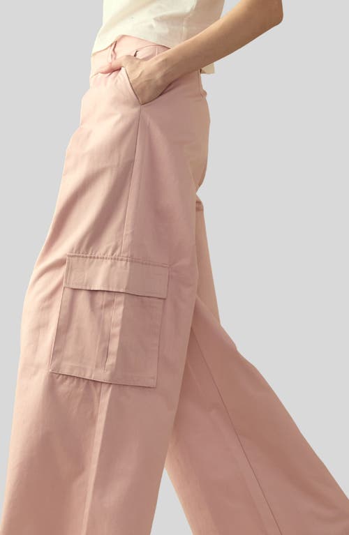 Shop Cynthia Rowley Marbella Cotton Cargo Pant In Pink