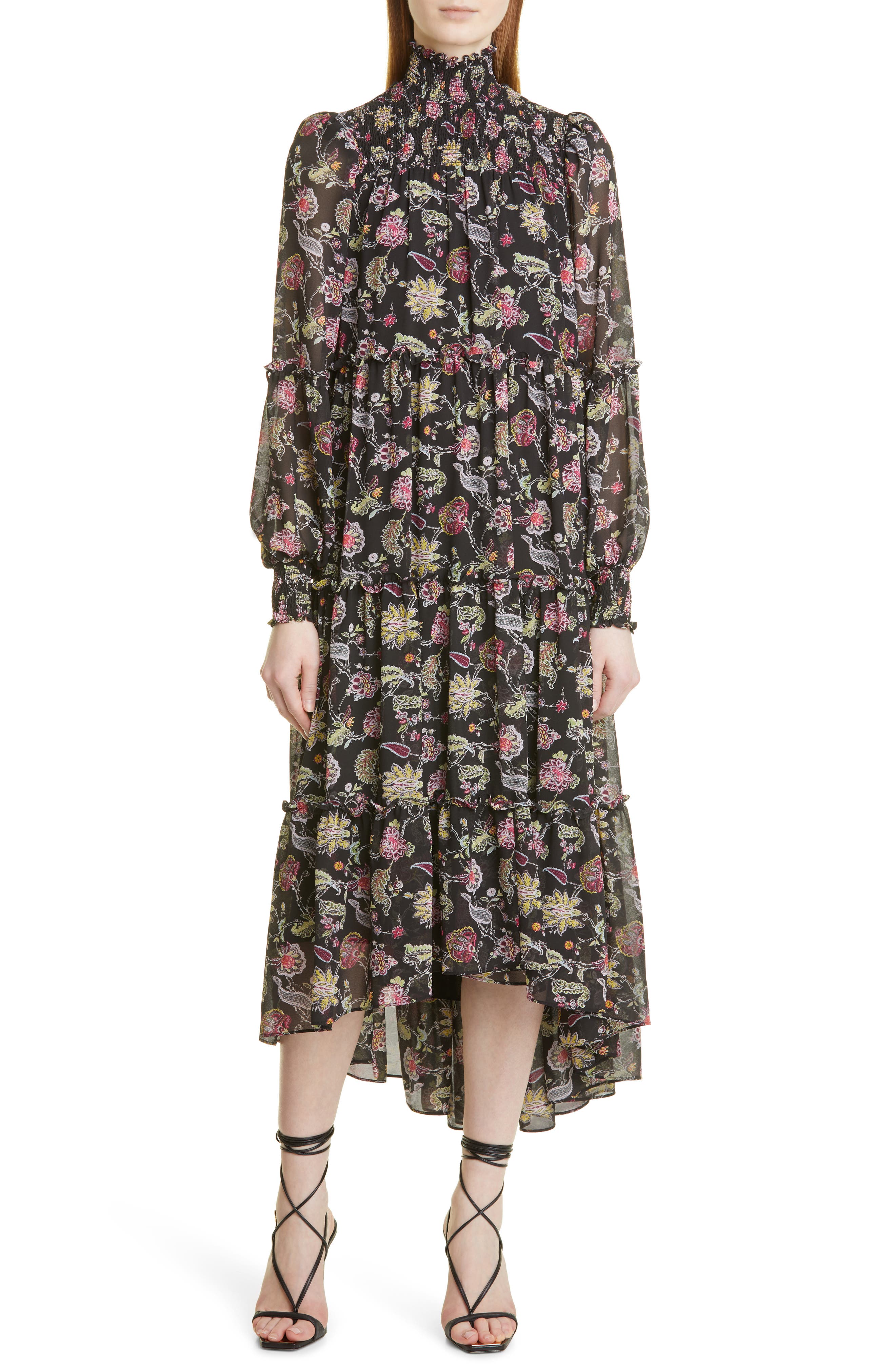 long sleeve paisley dress | Nordstrom