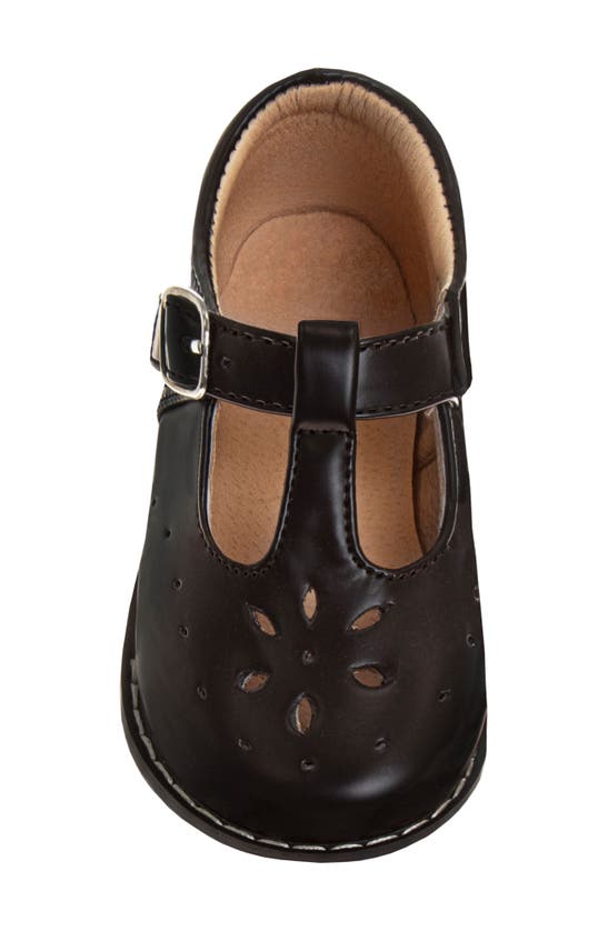 Josmo Infant Slip-resistant Flat T-strap Shoes In Black