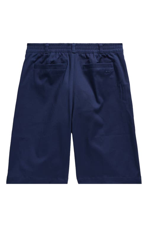 Shop Nike Kids' Flat Front Stretch Chino Skate Shorts In Midnight Navy/obsidian