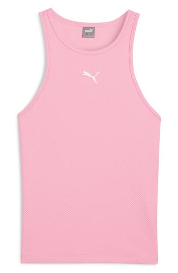 Puma Cotton Jersey Tank Top In Pink
