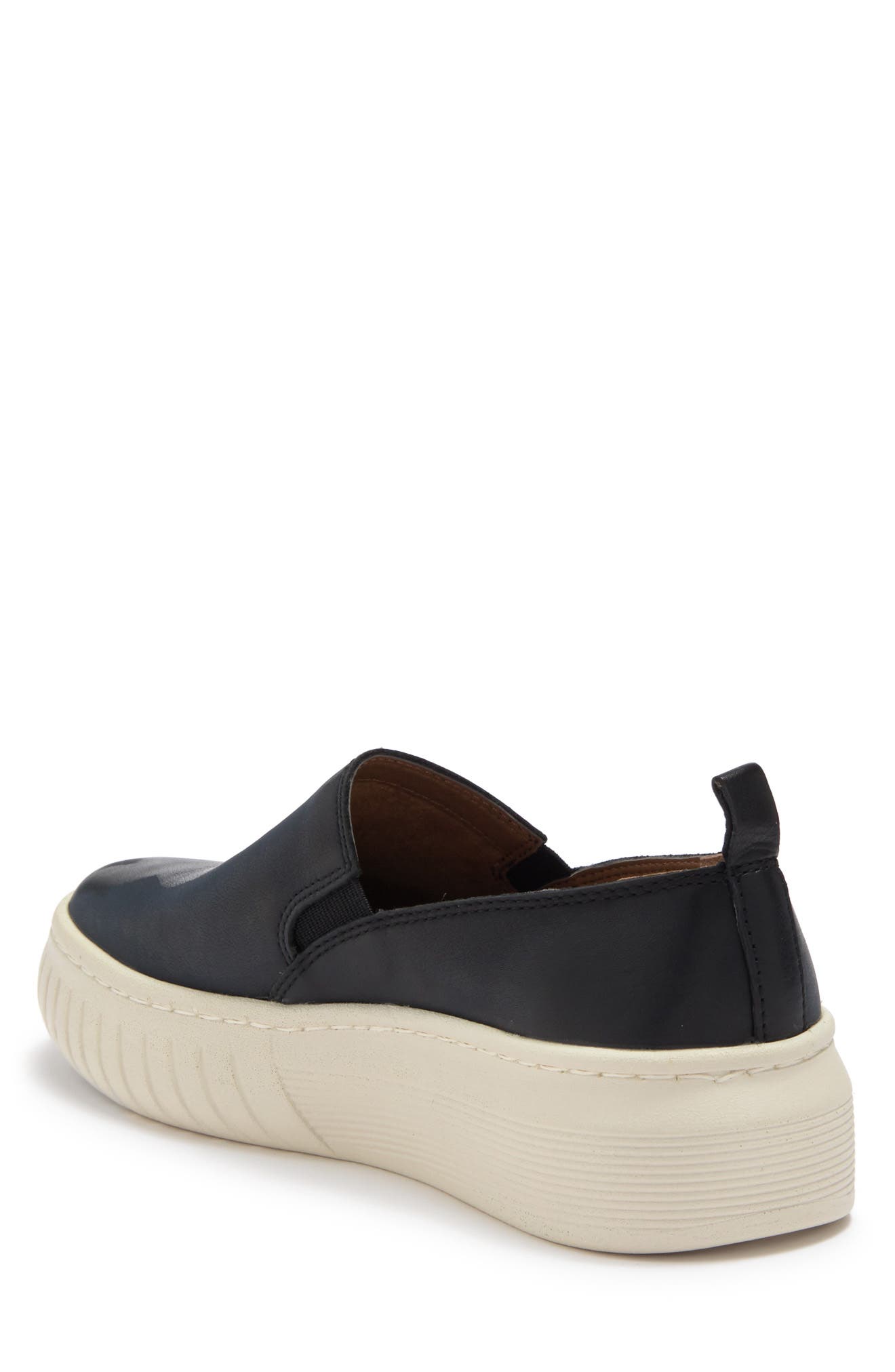 platform leather slip on sneakers