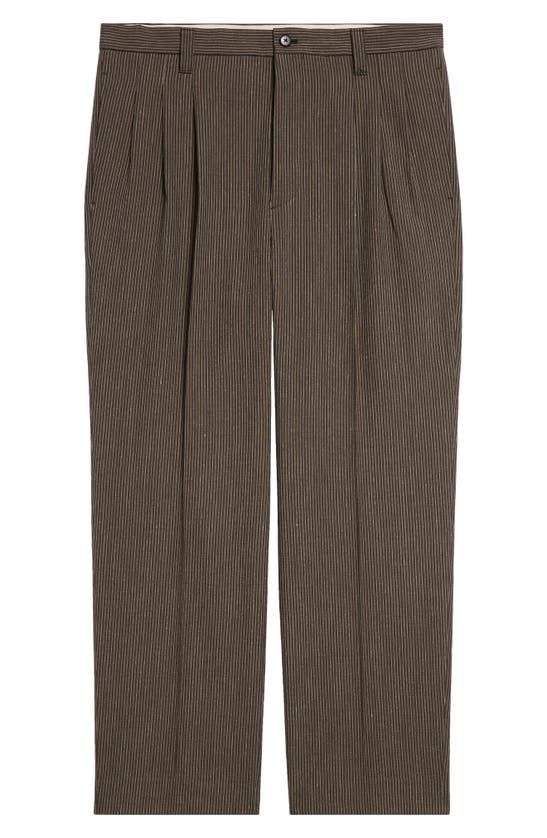 Shop Visvim Mccloud Stripe Wool Blend Pants In Charcoal