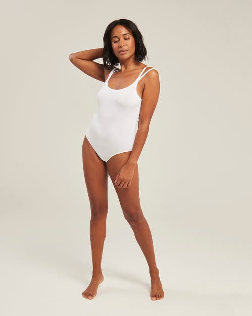 Shop Nudea The Organic Cotton Classic Bodysuit In Cotton White