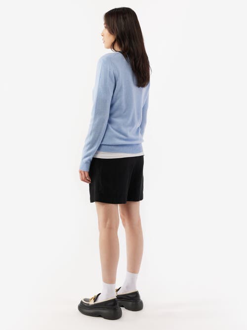 Gobi Cashmere Crew Neck Sweater In Light Blue