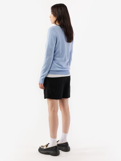 Shop Gobi Cashmere Crew Neck Sweater In Light Blue