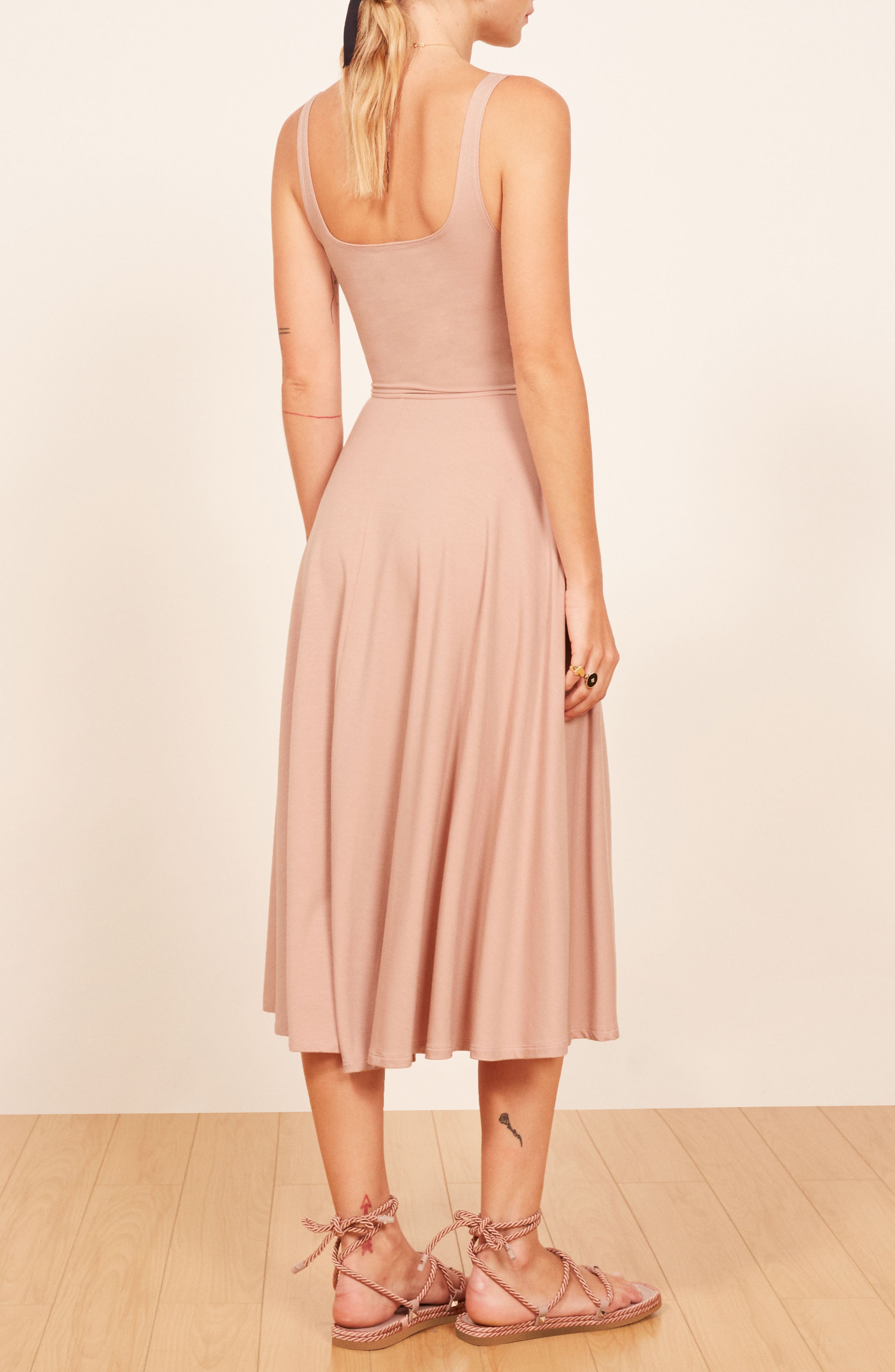 long black dress with roses