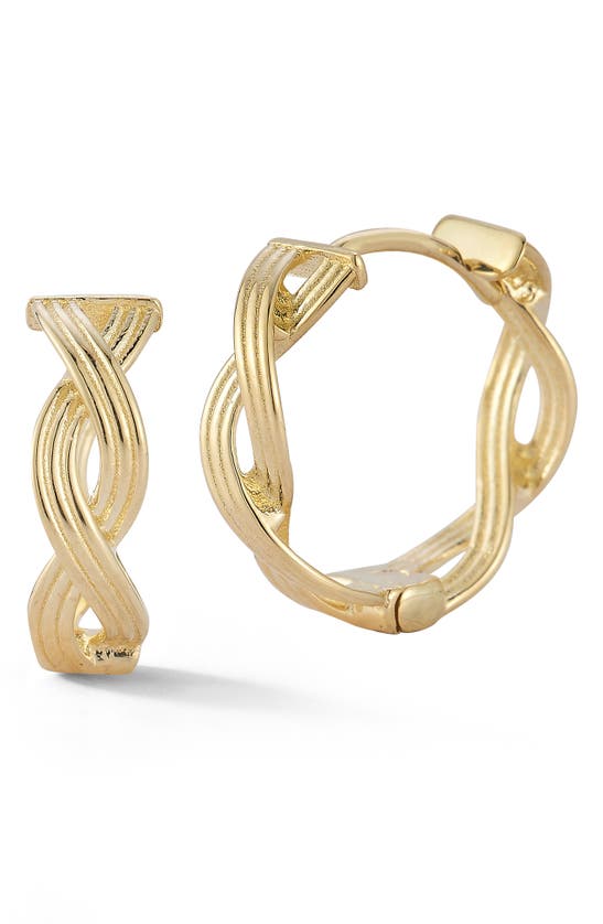 Ember Fine Jewelry 14k Gold Twist Huggie Hoop Earrings